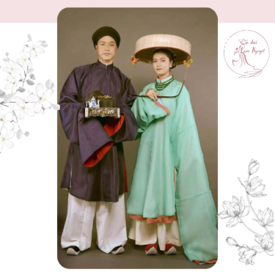 Áo dài cưới truyền thống xưa