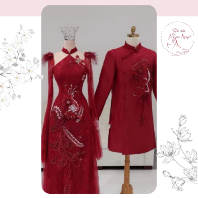 Áo dài cưới nam nữ cách tân